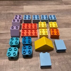 Lego DUPLO Multicolor Bricks - Lot of 20 Building Blocks Brick
